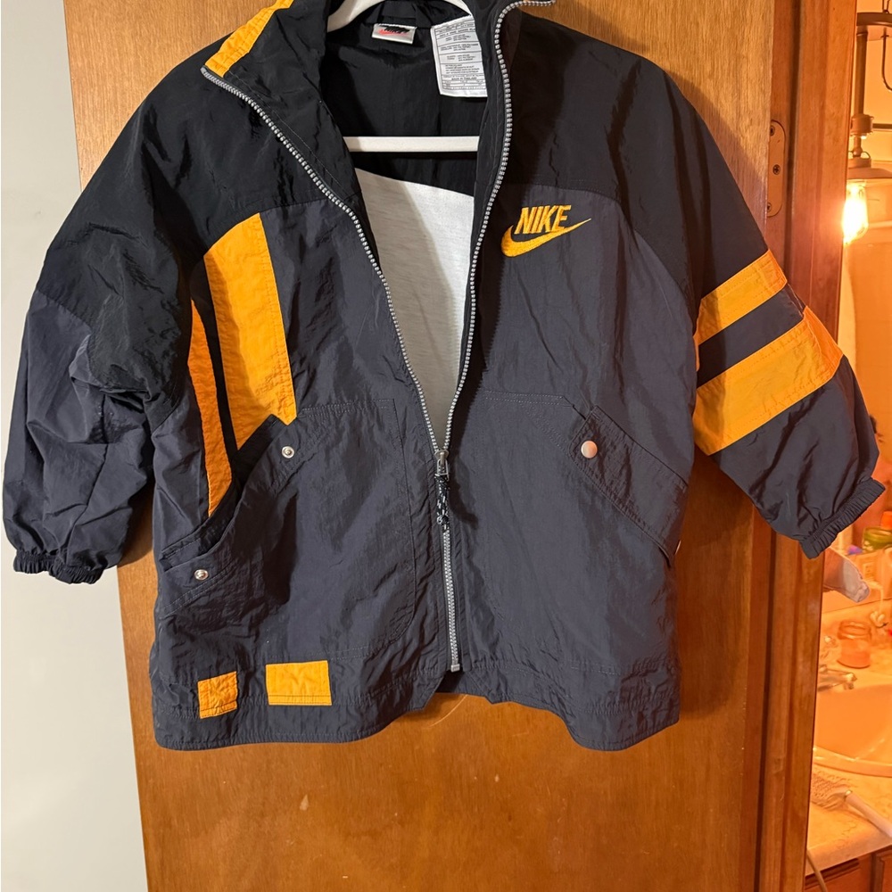 Nike Kids Black and Yellow Puffer Jacket